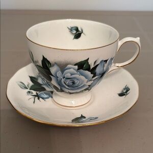 Queen Anne bone china floral teacup